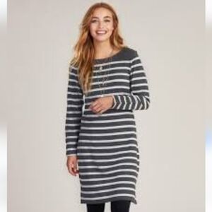 Black and Gray Sweater Dress